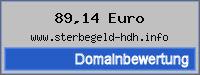 Domainbewertung - Domain www.sterbegeld-hdh.info bei 24service.biz